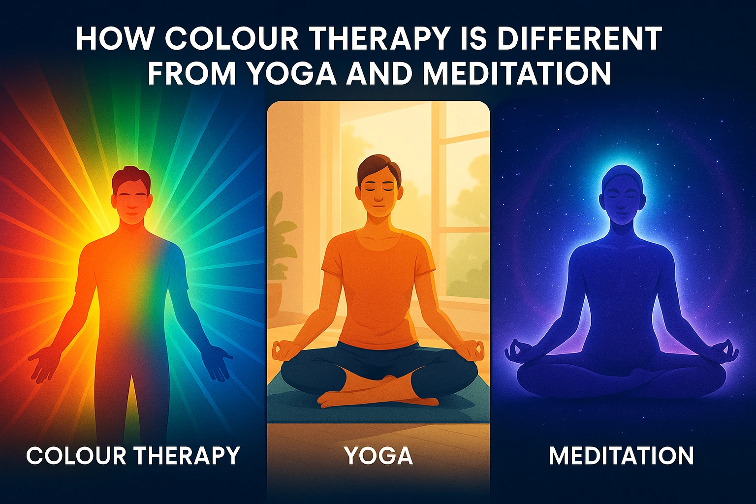 How Colour Therapy Is Different from Yoga and Meditation