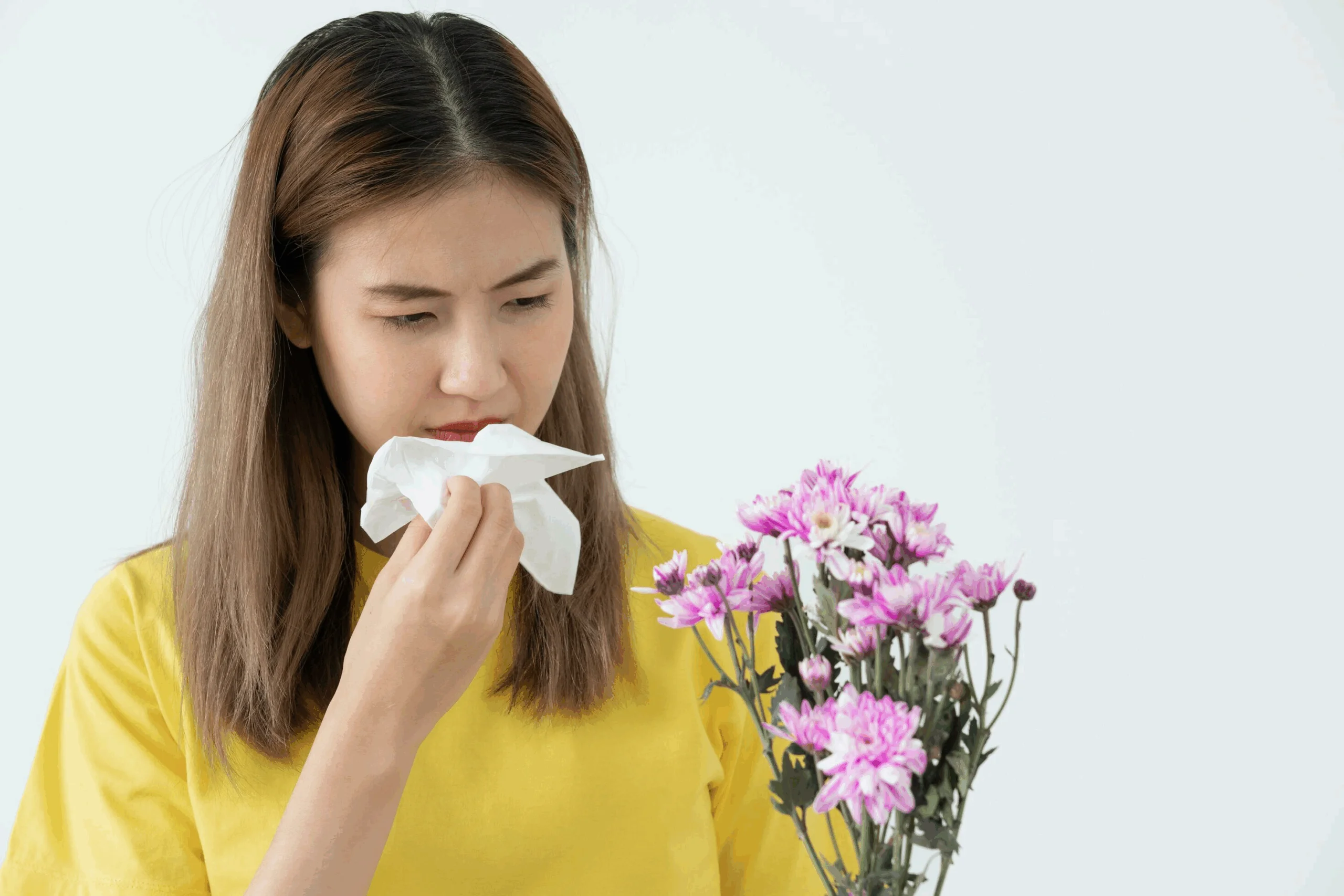 Colour therapy for pollen allergy