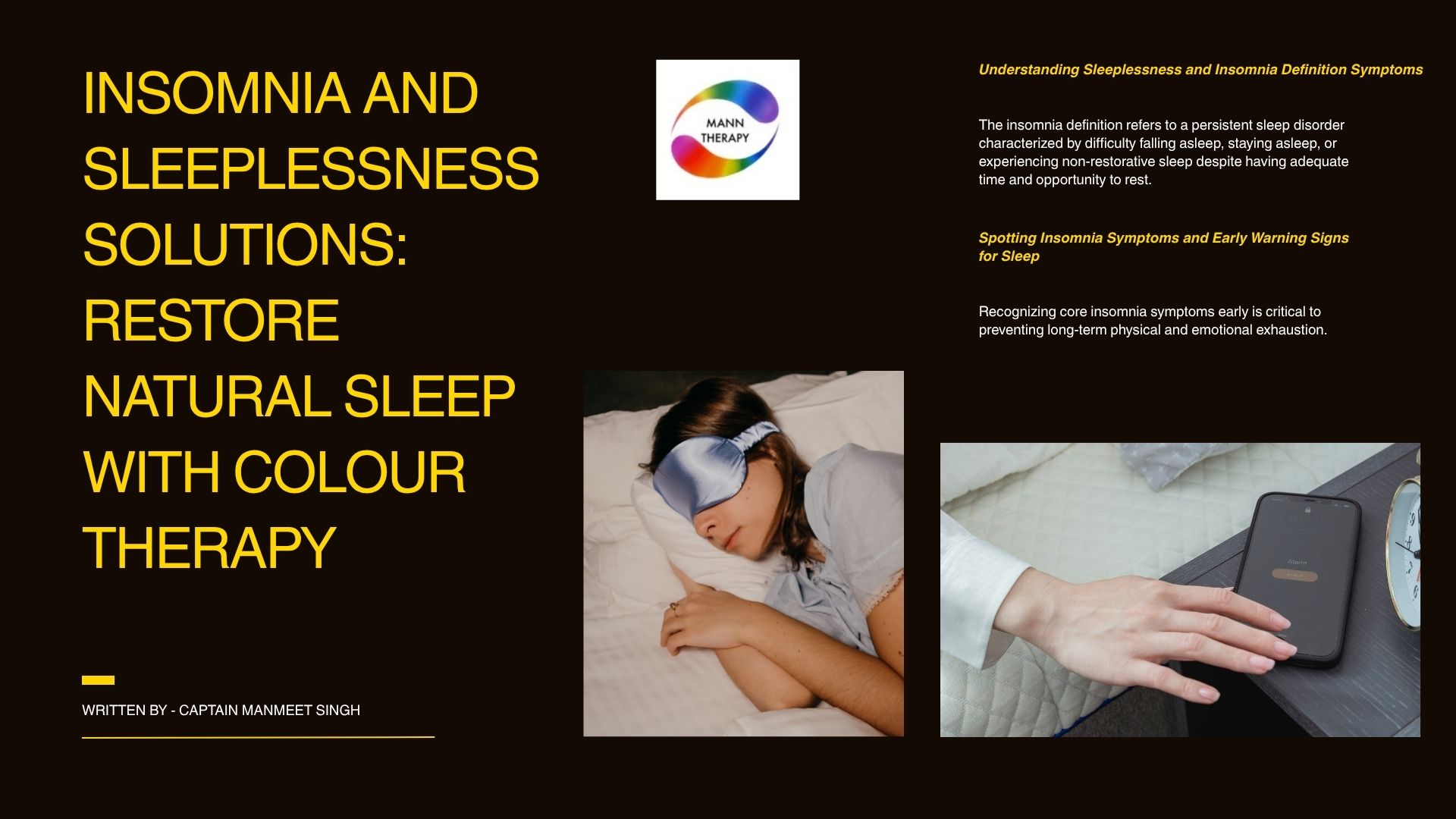 Insomnia and Sleeplessness Solutions Restore Natural Sleep with Colour Therapy