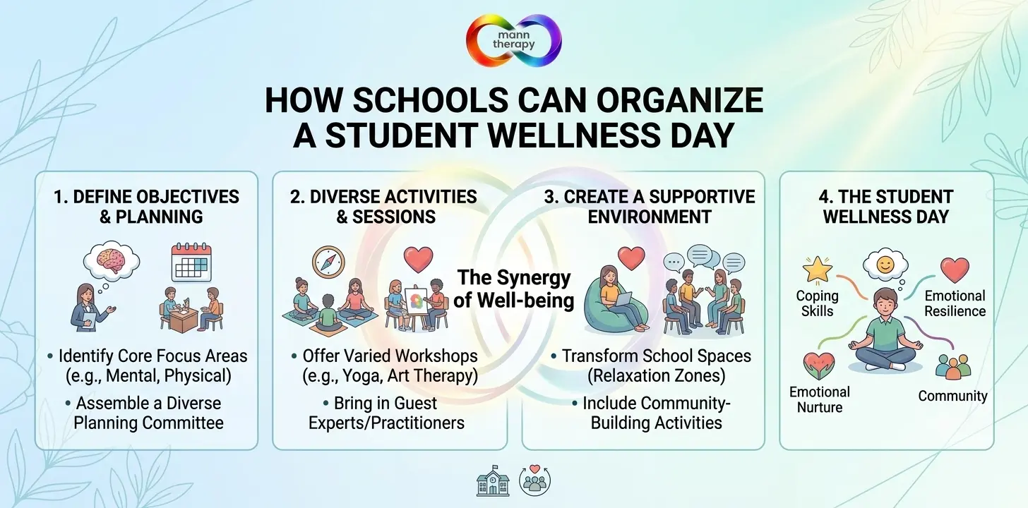 Academic pressure, social dynamics, and digital distraction often leave students feeling overwhelmed. Organising a structured student wellness day creates dedicated space to teach essential coping skills, build emotional resilience, and foster community within the school.